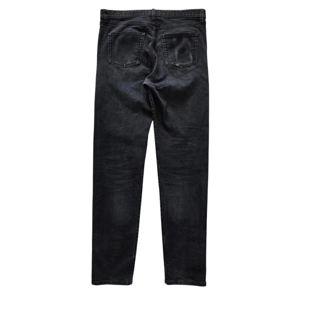Saint Laurent Paris D14 Black Slim-fit Low-waist Mens Jeans Denim Italy 34×32